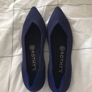 Rothys point flats maritime blue 7
